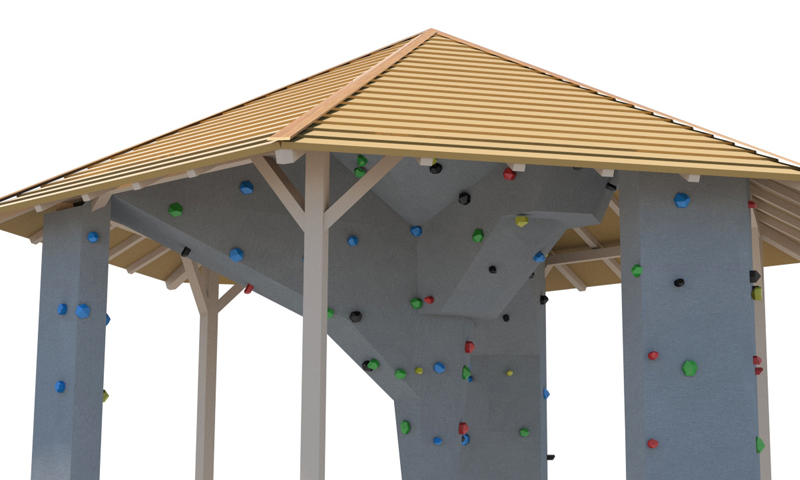 KristallTurm_Boulderhütte Boulderhütte mit Innenausbau